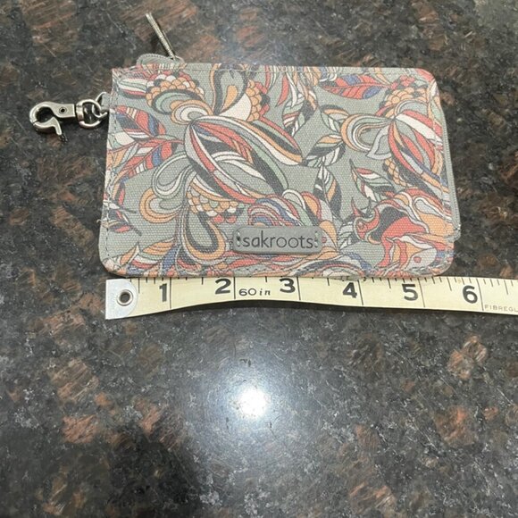 SAKROOTS KEYCHAIN MINI WALLET GRAY MULTICOLORS - Picture 9 of 15